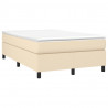 Estructura de cama box spring tela color crema 120x200 cm 3