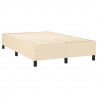 Estructura de cama box spring tela color crema 120x200 cm 4