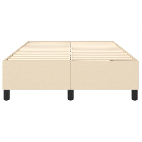 Estructura de cama box spring tela color crema 120x200 cm M 5