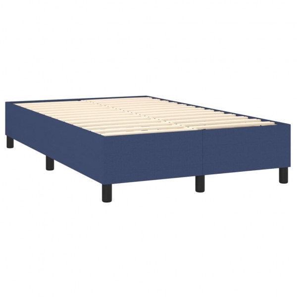 Estructura de cama box spring tela azul 120x200 cm M 4