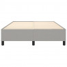 Estructura de cama box spring tela gris claro 140x190 cm 5