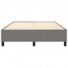 Estrutura de cama sem colchão 140x190 cm tecido cinzento-escuro 5
