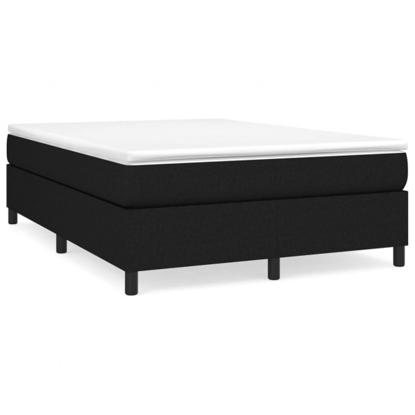 Estructura de cama box spring tela negro 140x190 cm M 2