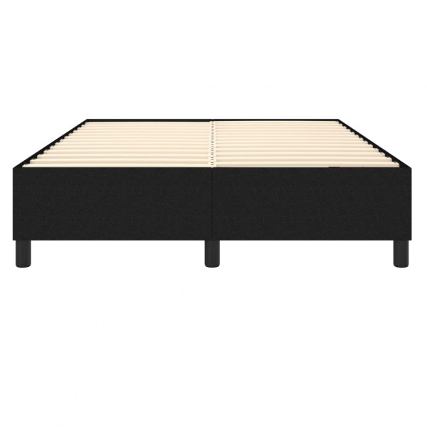 Estructura de cama box spring tela negro 140x190 cm M 5