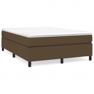 Estructura de cama box spring tela marrón 140x190 cm H