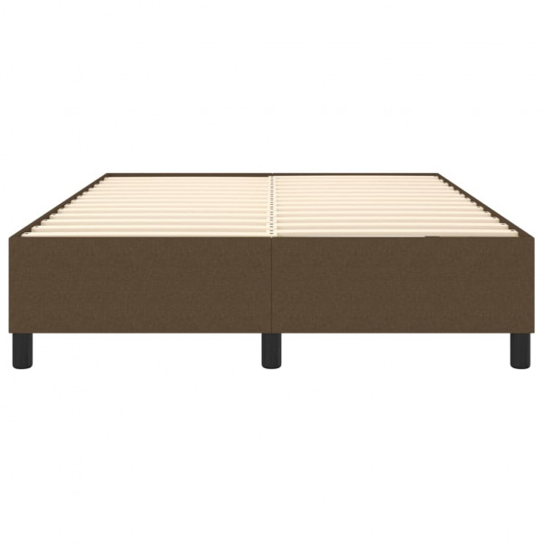 Estructura de cama box spring tela marrón 140x190 cm M 5