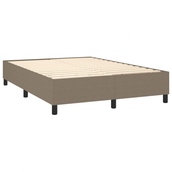 Cama sem colchão 140x190 cm tecido castanho-acinzentado M 4