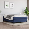Estructura de cama box spring tela azul 140x190 cm 1