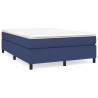Estructura de cama box spring tela azul 140x190 cm 2