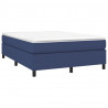 Estructura de cama box spring tela azul 140x190 cm 3