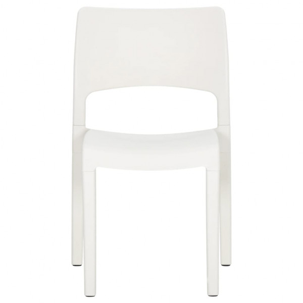Sillas de jardín 2 unidades polipropileno blanco M 3