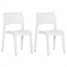Cadeiras de jardim 2 pcs polipropileno branco 1