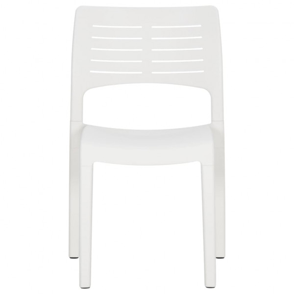Cadeiras de jardim 2 pcs polipropileno branco M 3