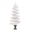 Árvore de Natal rotativa pré-iluminada + vaso PVC 120 cm branco 4
