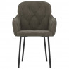 Sillas de comedor 2 unidades terciopelo gris oscuro 4