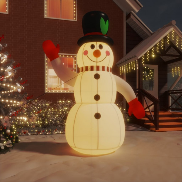 Boneco de neve inflável com LEDs 300 cm M 4