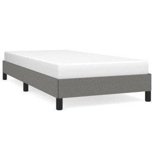 Estructura de cama de tela gris oscuro 80x200 cm H