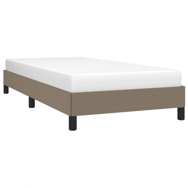 Estructura de cama de tela gris taupe 80x200 cm M 3