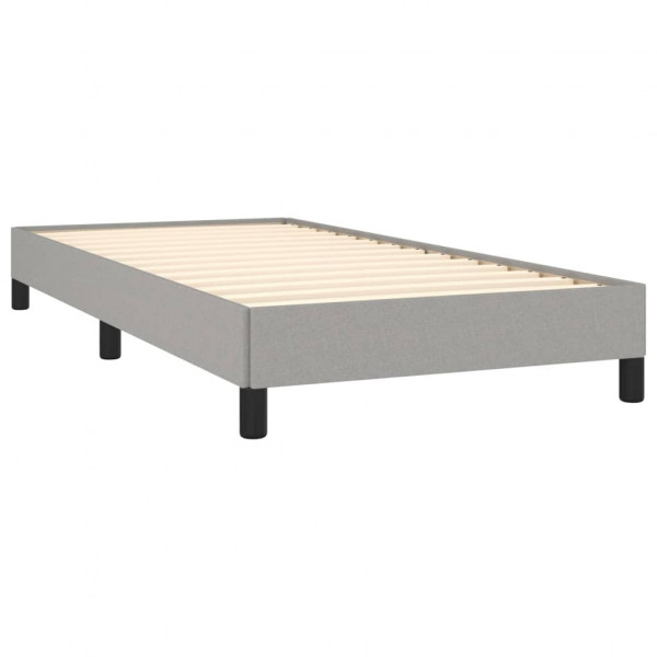 Estructura de cama de tela gris claro 90x190 cm M 4