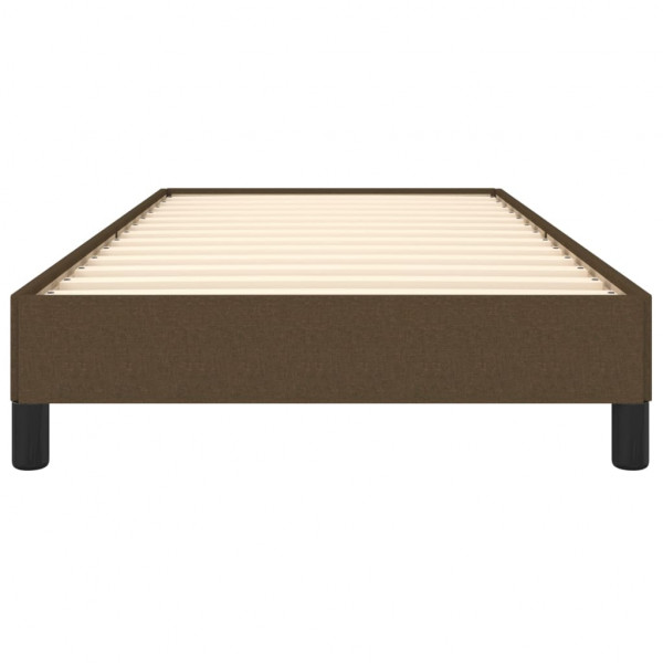 Estrutura de cama sem colchão 90x190 cm tecido castanho-escuro M 5