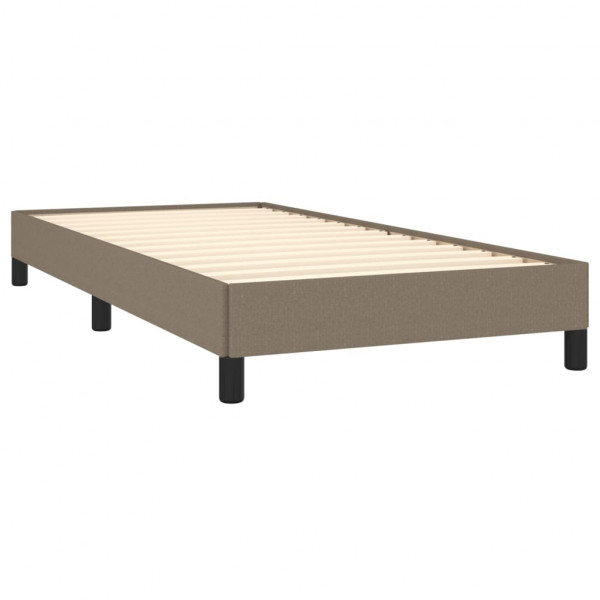 Estructura de cama de tela gris taupe 90x190 cm M 4