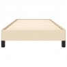 Estructura de cama de tela color crema 90x190 cm 5