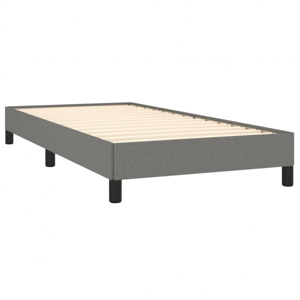Estructura de cama de tela gris oscuro 100x200 cm M 4