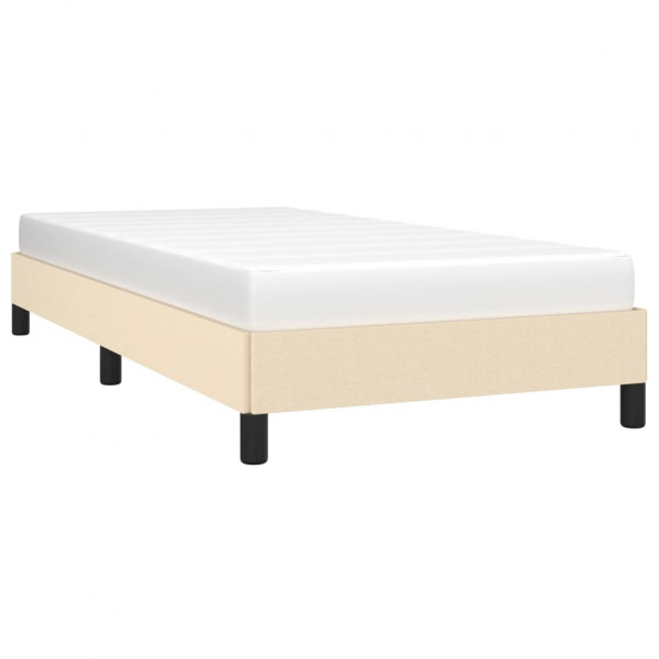 Estructura de cama de tela color crema 100x200 cm M 3