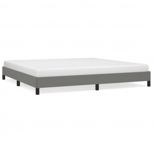 Estructura de cama tela gris oscuro 200x200 cm H