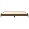 Estrutura de cama sem colchão 200x200 cm tecido castanho-escuro 5