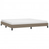 Estructura de cama de tela gris taupe 200x200 cm 3