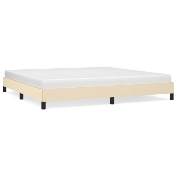 Estructura de cama de tela color crema 200x200 cm M 2