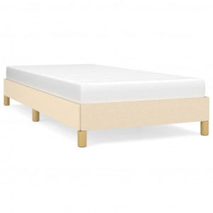 Estructura de cama de tela color crema 80x200 cm H