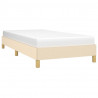 Estructura de cama de tela color crema 90x190 cm 3