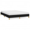 Estrutura de cama sem colchão 140x190 cm tecido preto 2