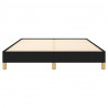 Estrutura de cama sem colchão 140x190 cm tecido preto 5