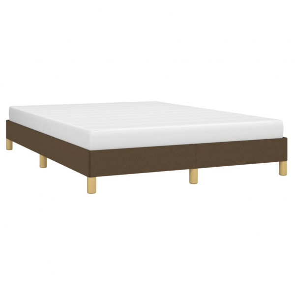 Estrutura de cama sem colchão 140x190 cm tecido castanho-escuro M 3