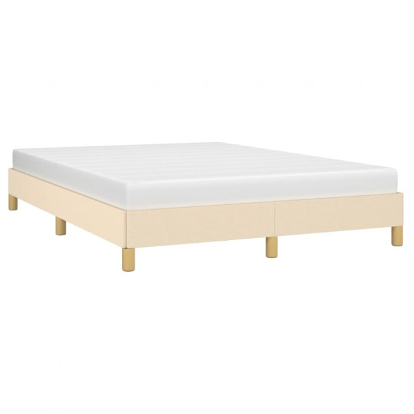 Estrutura de cama sem colchão 140x190 cm tecido cor creme M 3