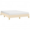 Estrutura de cama sem colchão 140x190 cm tecido cor creme 3
