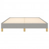 Estrutura de cama sem colchão 160x200 cm tecido cinzento-claro 5