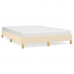 Estrutura de cama sem colchão 160x200 cm tecido cor creme H