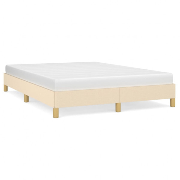 Estructura de cama de tela color crema 160x200 cm M 2