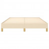 Estrutura de cama sem colchão 160x200 cm tecido cor creme 5