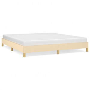 Estructura de cama tela color crema 180x200 cm H