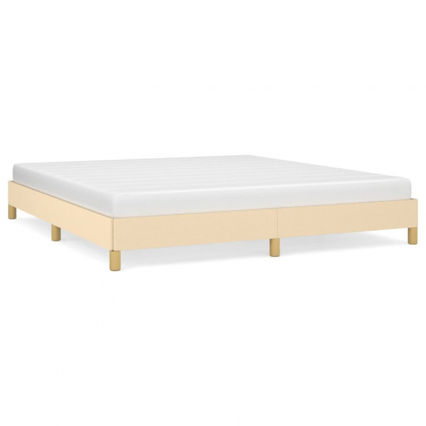 Estructura de cama tela color crema 180x200 cm M 2