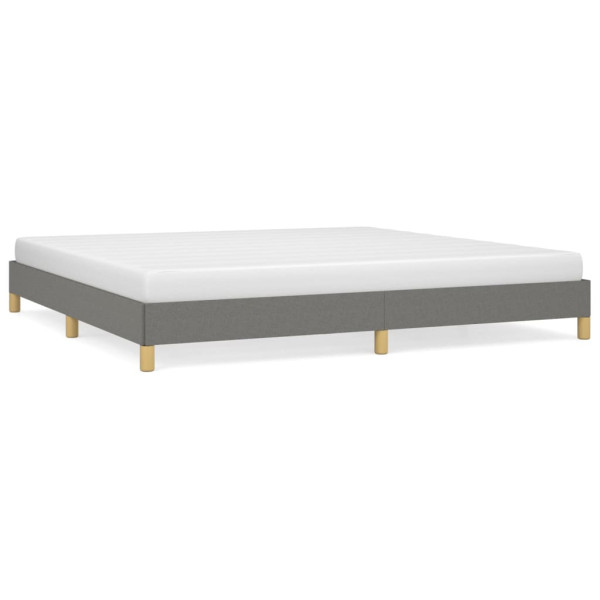 Estructura de cama tela gris oscuro 200x200 cm M 2