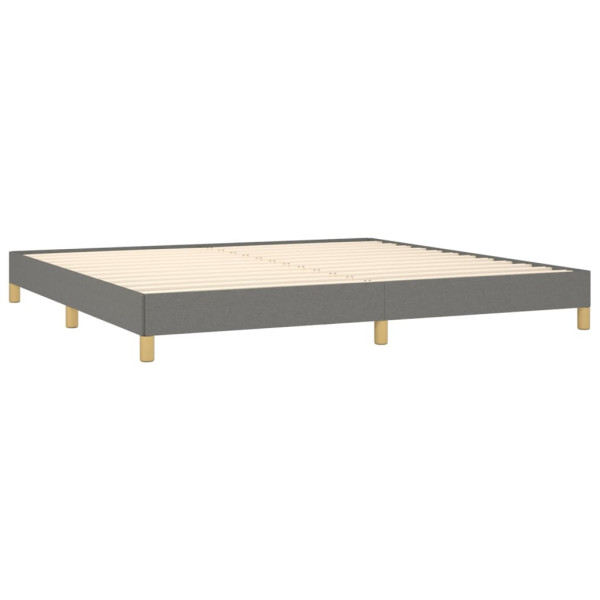 Estructura de cama tela gris oscuro 200x200 cm M 4