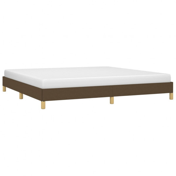 Estructura de cama tela marrón oscuro 200x200 cm M 3
