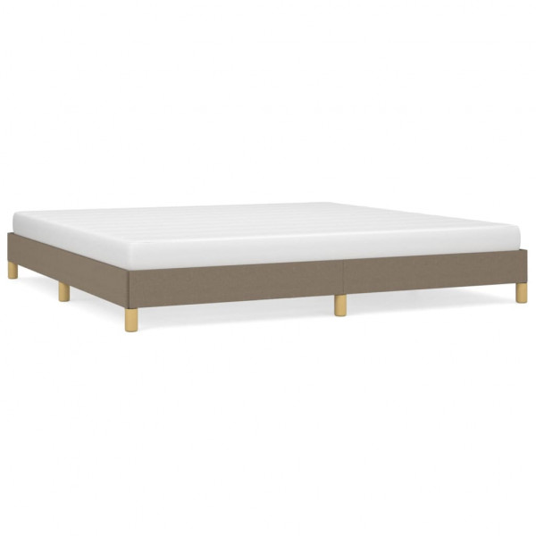 Estructura de cama de tela gris taupe 200x200 cm M 2