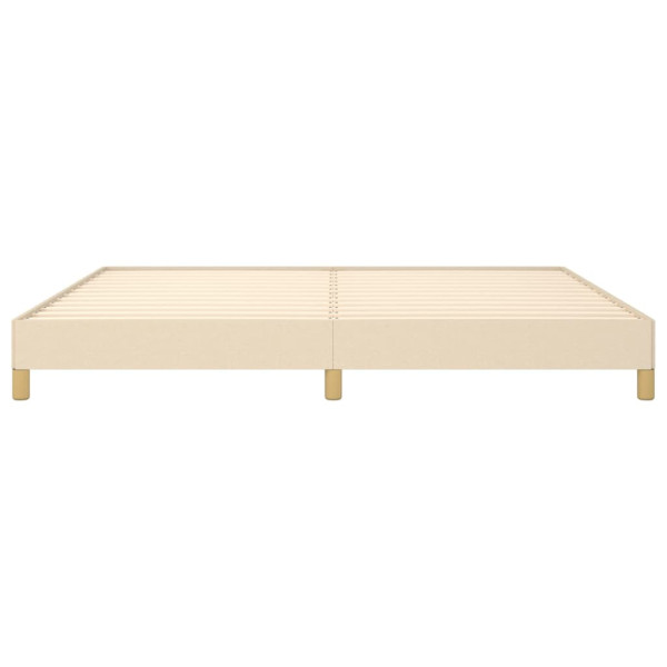 Estrutura de cama sem colchão 200x200 cm tecido cor creme M 5